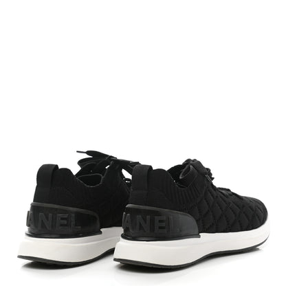 Chanel Fabric Logo Sneakers 38 Black 4 of 7