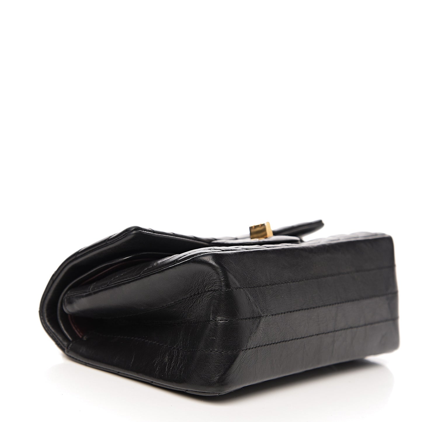 Aged Calfskin Chevron Quilted 2.55 Reissue 224 Flap Black