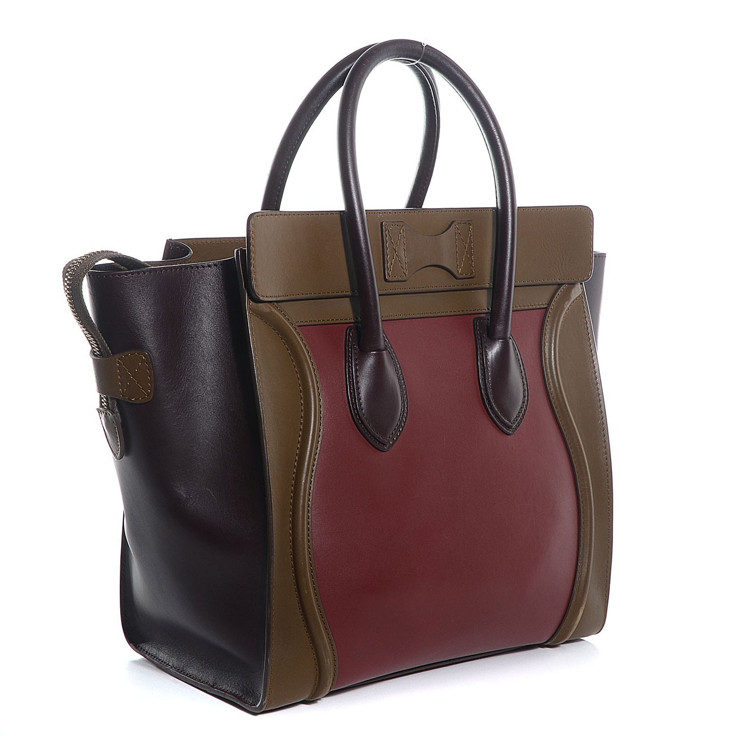 Smooth Calfskin Mini Tri-Color Luggage Rust