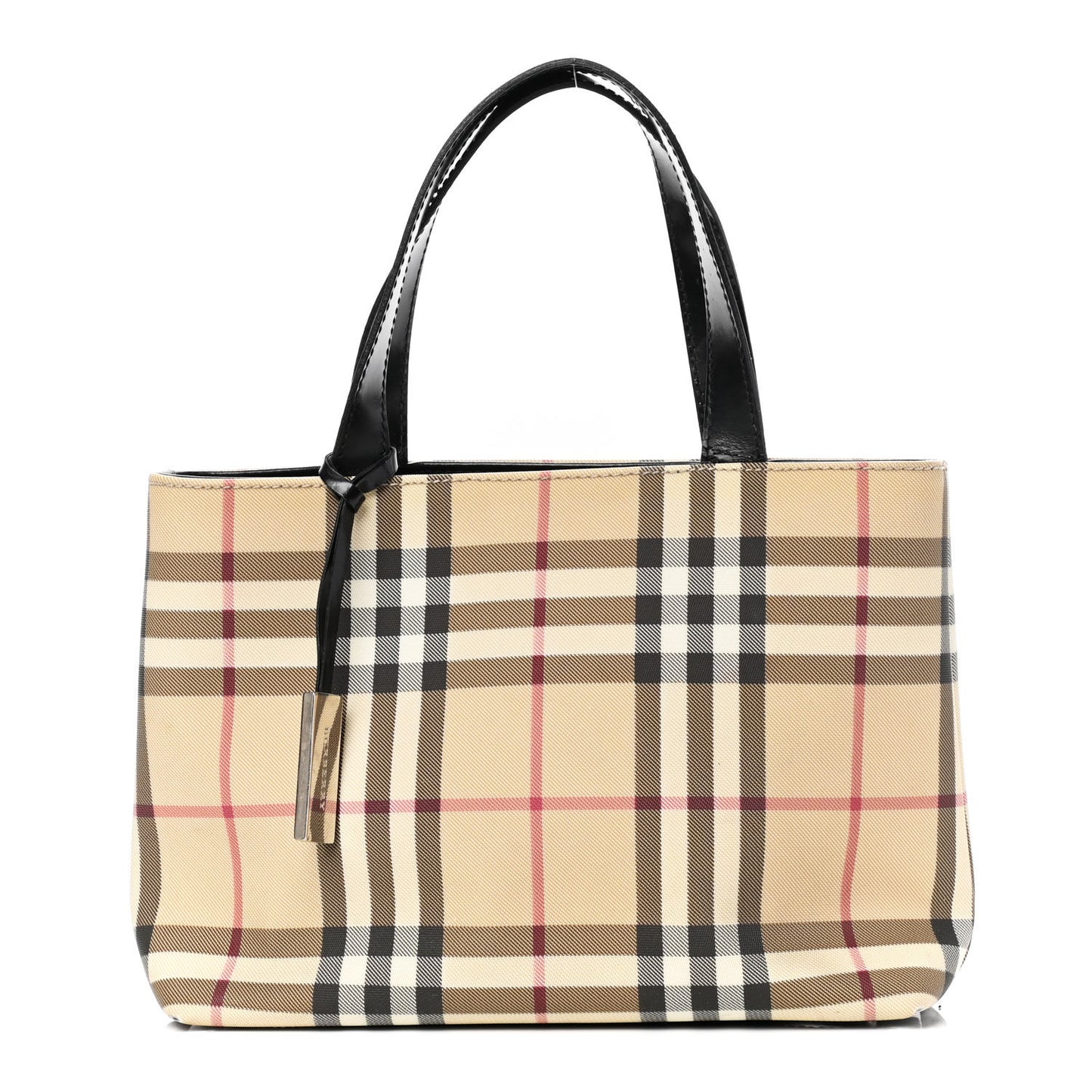 House Check Tote Black