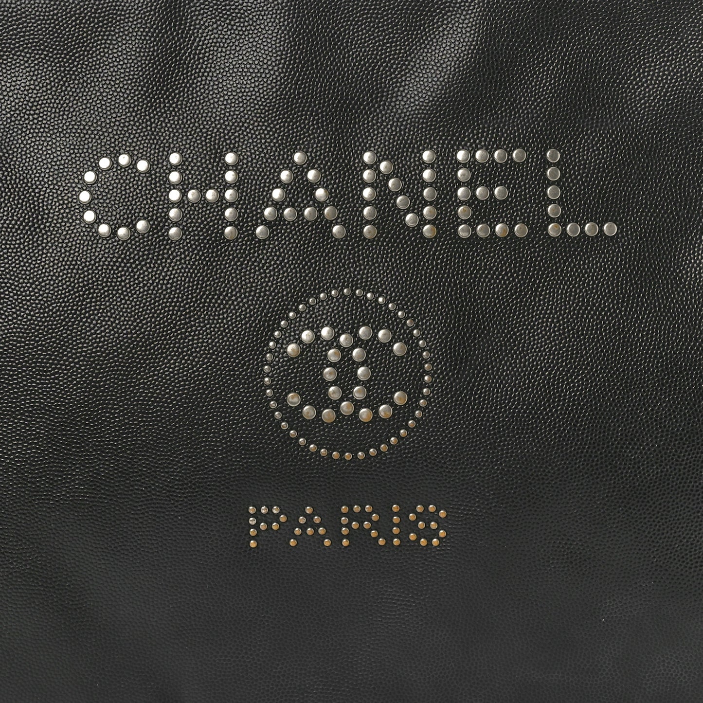 Caviar Studded Medium Deauville Pouch Black