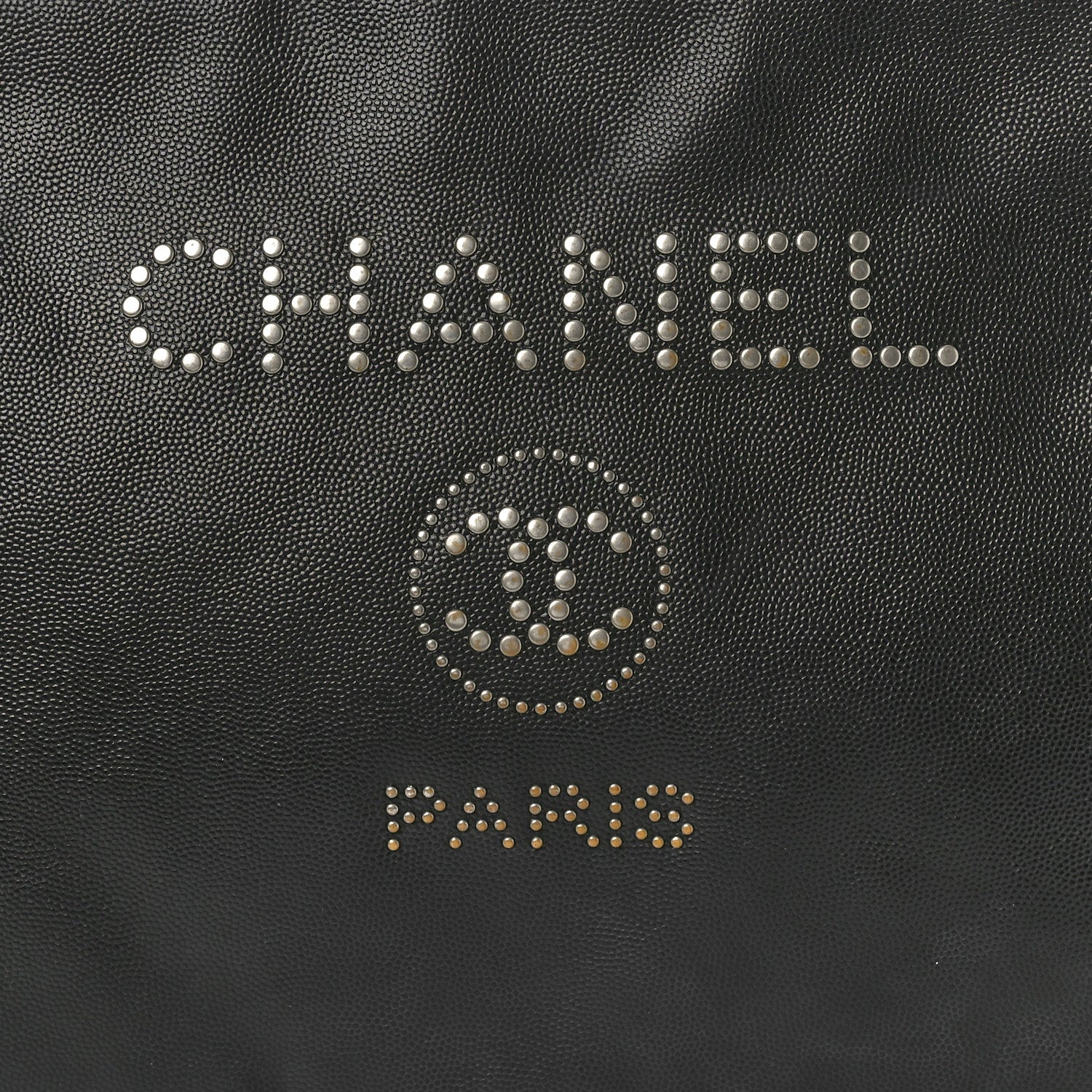 Chanel Caviar Studded Medium Deauville Pouch Black 8 of 8