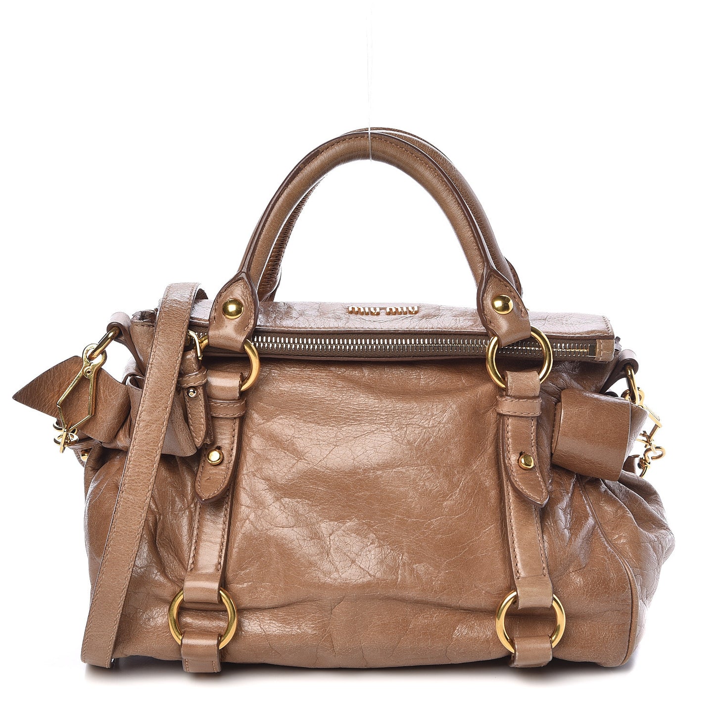 Vitello Lux Mini Bow Bag Brown