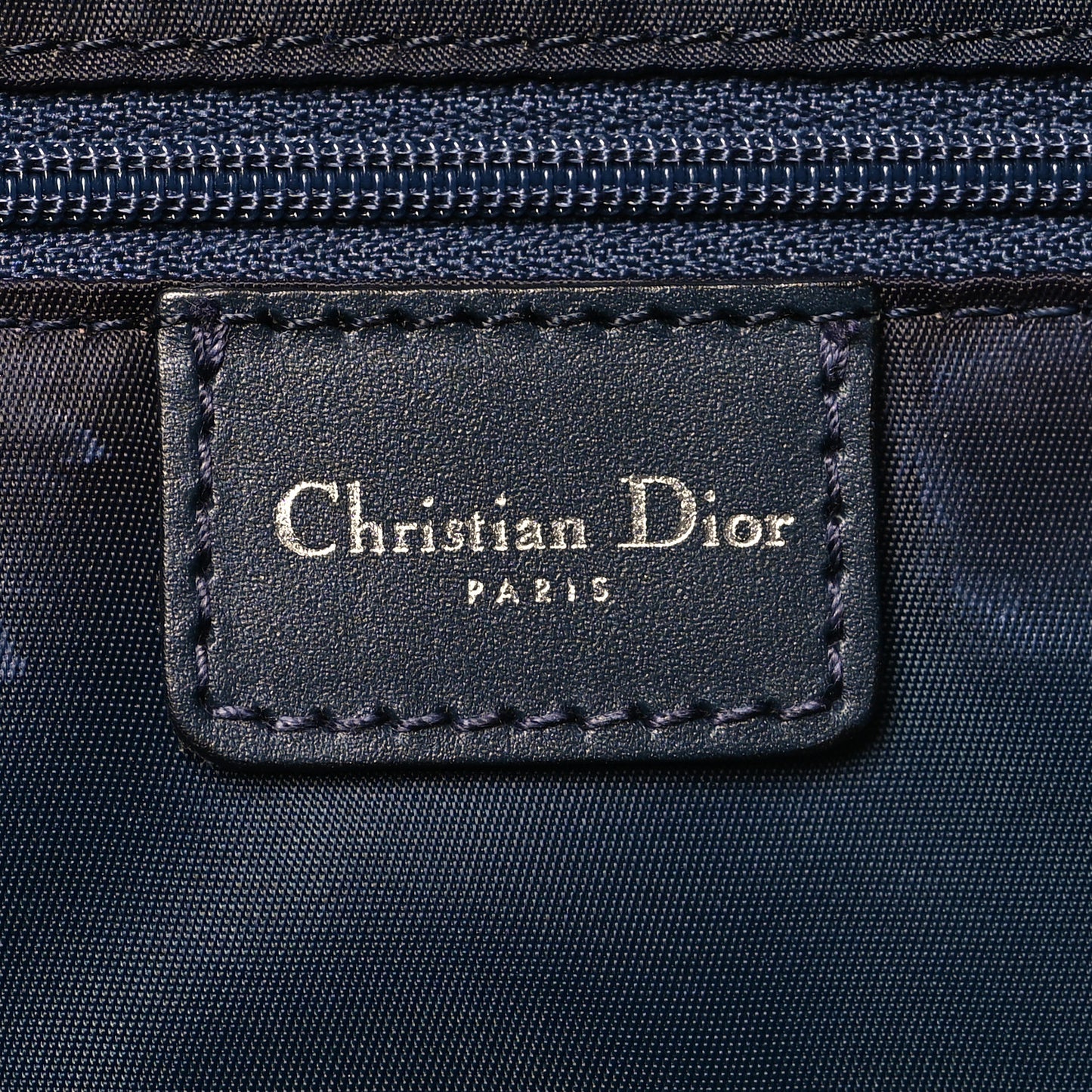 Denim Calfskin Monogram Tote Navy Blue