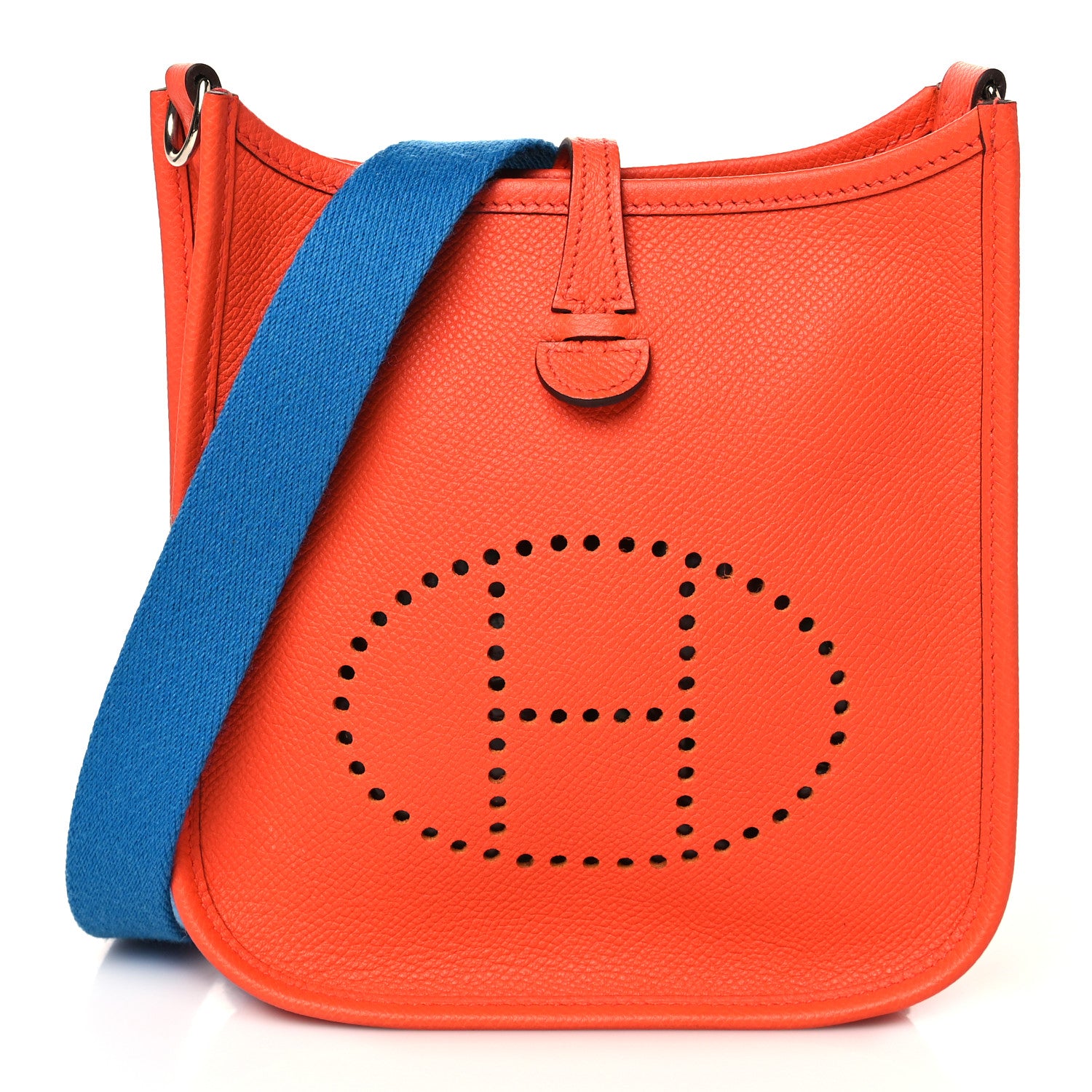 Hermes Epsom Amazone Evelyne TPM Orange Poppy Bleu Zanzibar 1 of 11