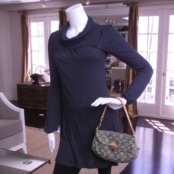 Monogram Denim Mini Pleaty Lichen