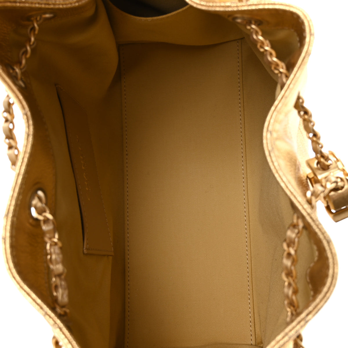 Chanel Metallic Caviar Quilted Small Chanel 25 Handbag Gold 5 of 11