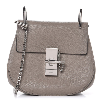 Chloe Grained Lambskin Mini Drew Shoulder Bag Motty Grey 1 of 6