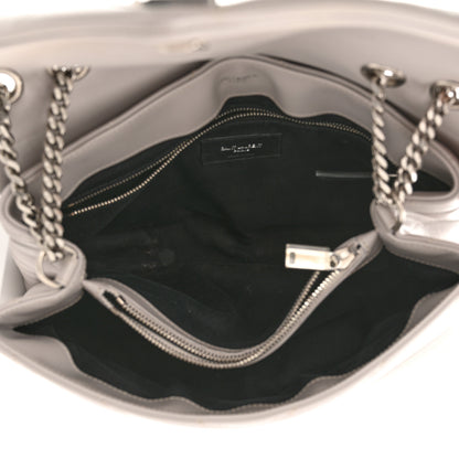 Saint Laurent Calfskin Y Quilted Monogram Medium Loulou Chain Satchel Granite 4 of 15