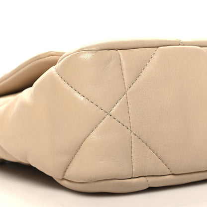 Chanel Lambskin Quilted Medium Chanel 19 Flap Light Beige 9 of 10