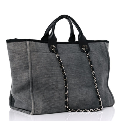 Chanel Canvas Medium Deauville Tote Grey 3 of 14
