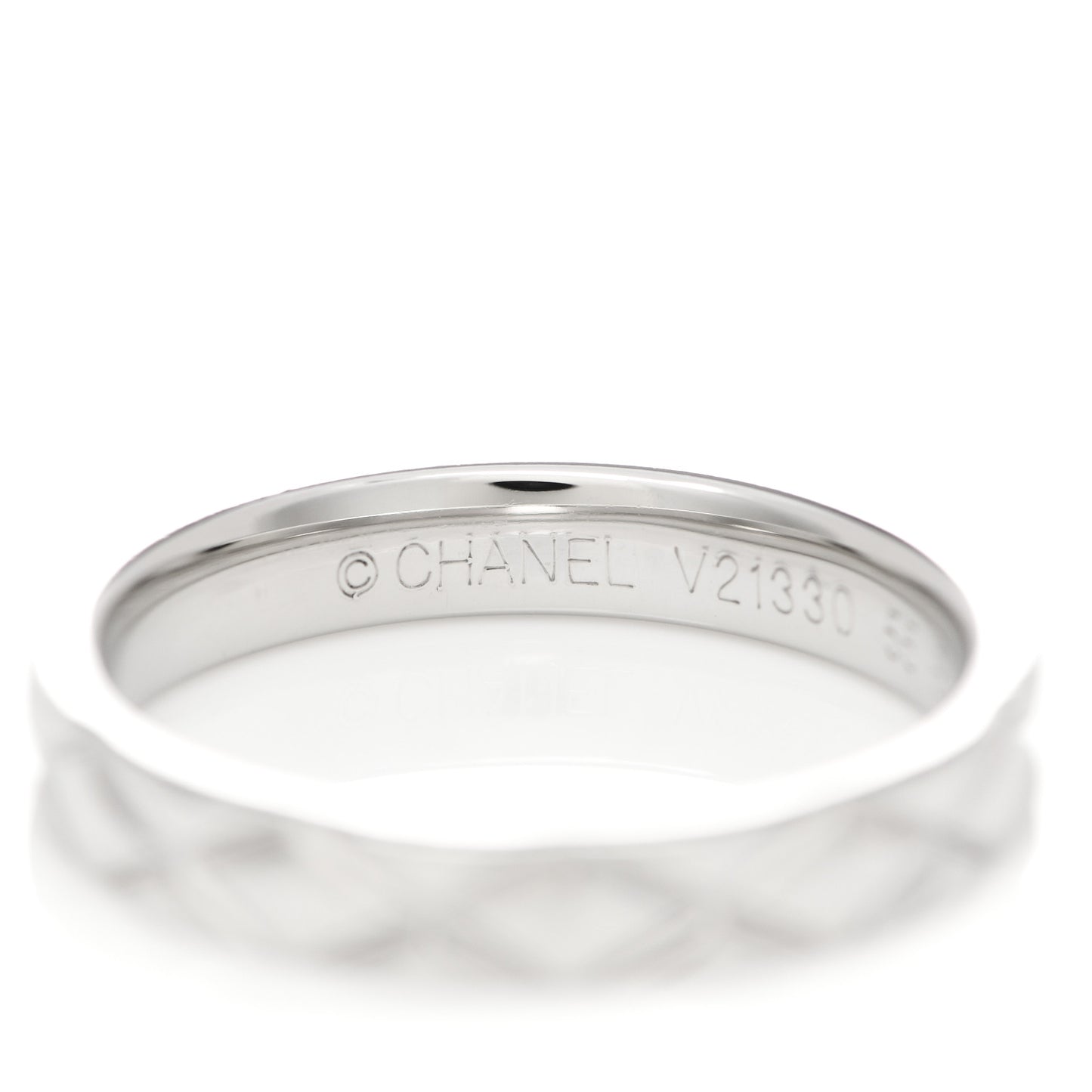 Platinum Mini Coco Crush Ring 54 7