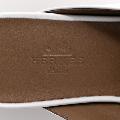 Hermes Calfskin Oz Mules 35.5 White 8 of 10