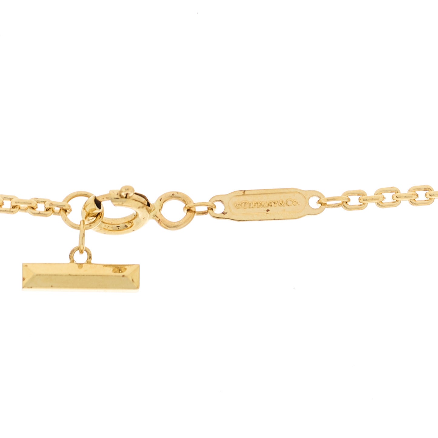 18K Yellow Gold T T1 Circle Pendant Necklace