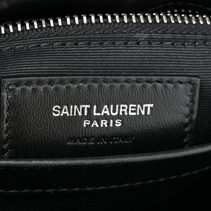 Saint Laurent Calfskin Y Quilted Monogram Toy Loulou Crossbody Bag Black 7 of 11