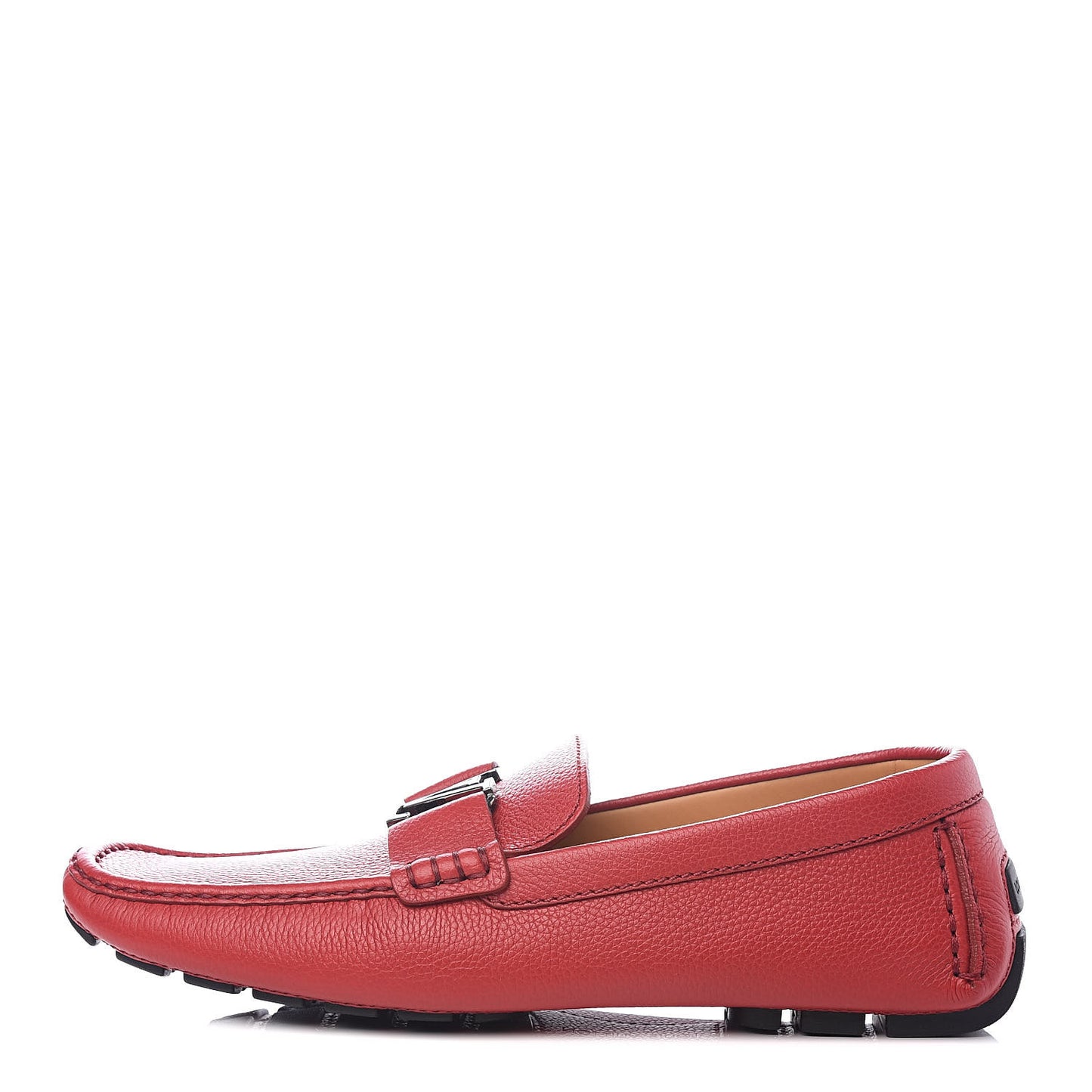 Calfskin Mens Monte Carlo Car Shoe Moccasin Loafers 9 Red