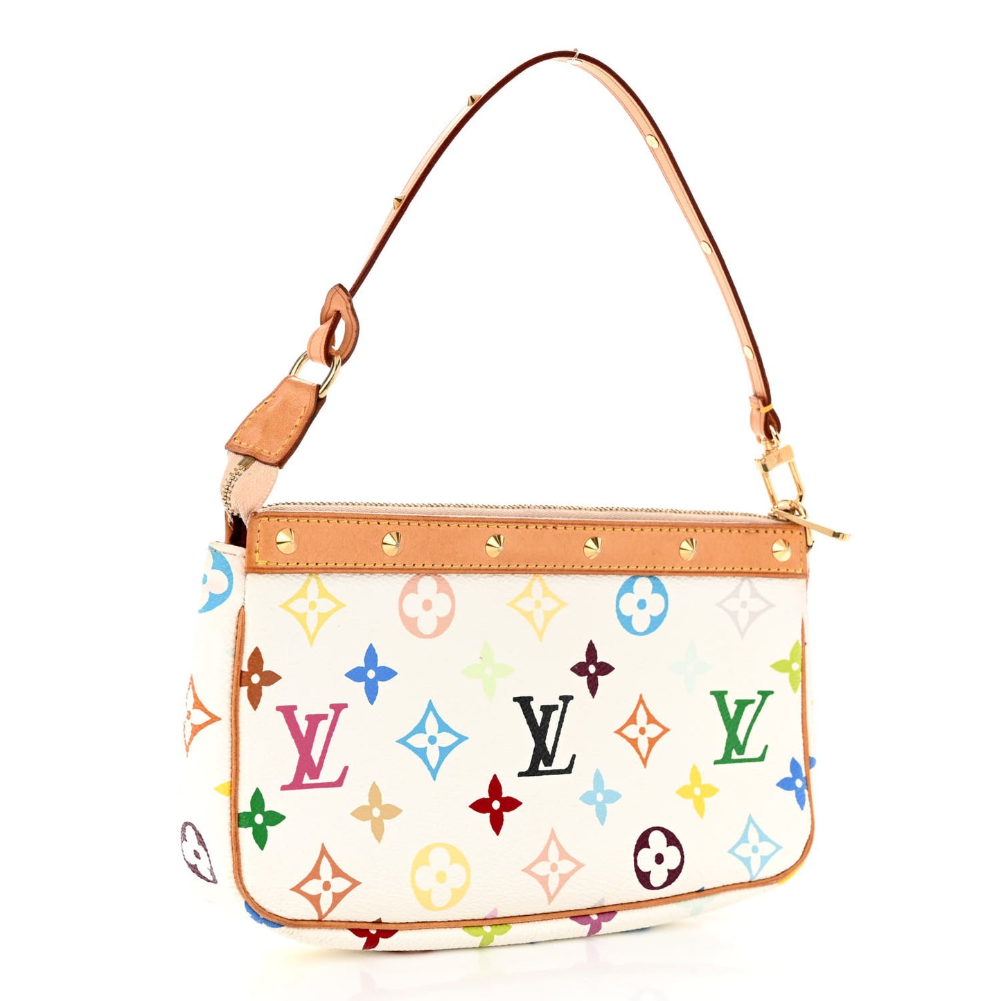 Monogram Multicolor Pochette Accessories White