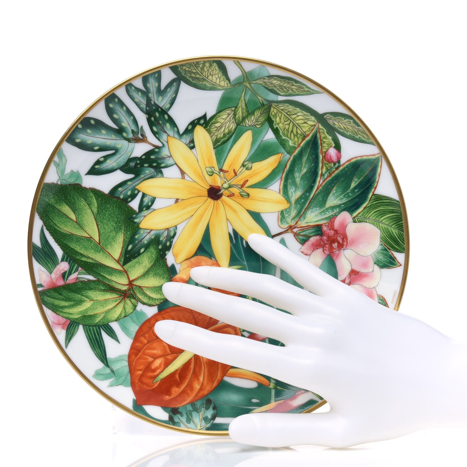 Hermes Porcelain Passifolia Dessert Plate N°2 2 of 3