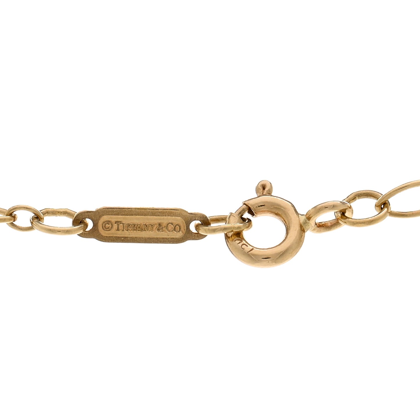 18K Yellow Gold Diamond Clover Key Pendant Necklace