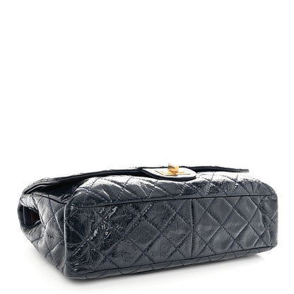 Chanel Distressed Patent Quilted 2.55 Reissue 226 Flap Navy 4 of 10
