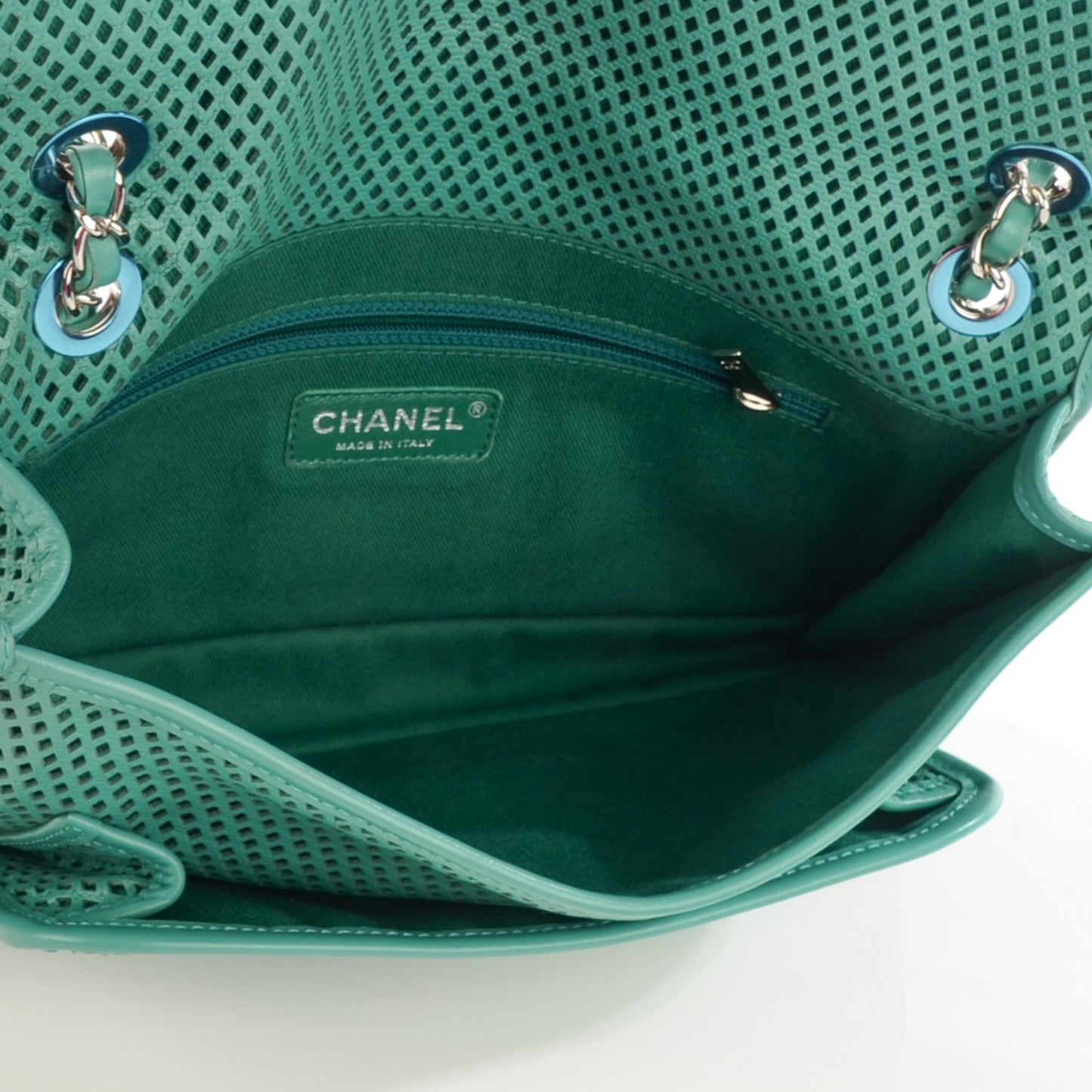 Perforated Calfskin Up In The Air Flap