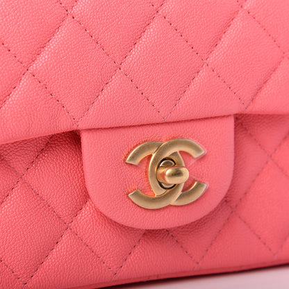 Chanel Caviar Quilted Mini Top Handle Rectangular Flap Pink 9 of 10