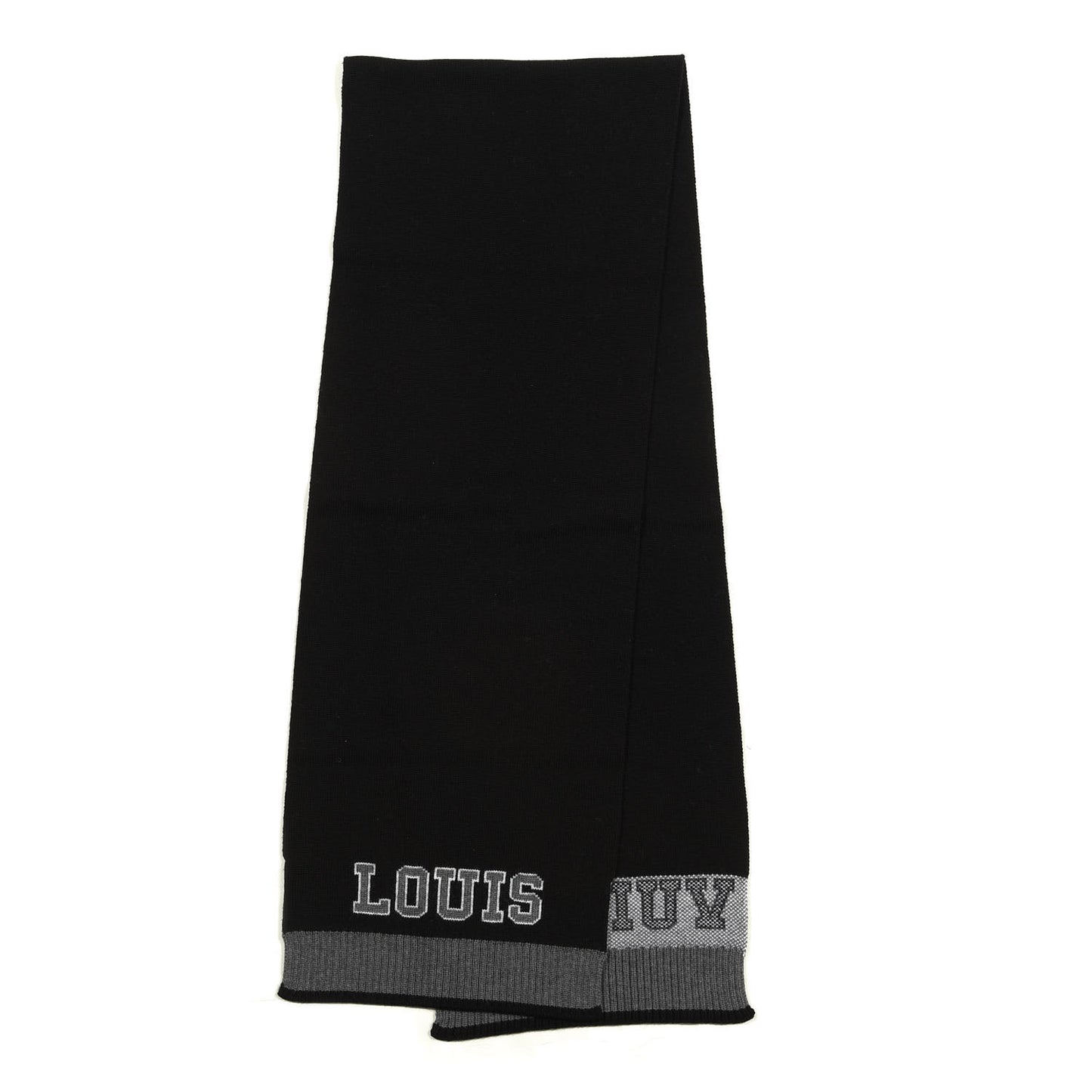 Wool Scarf Black Grey