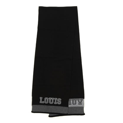 Louis Vuitton Wool Scarf Black Grey 1 of 3