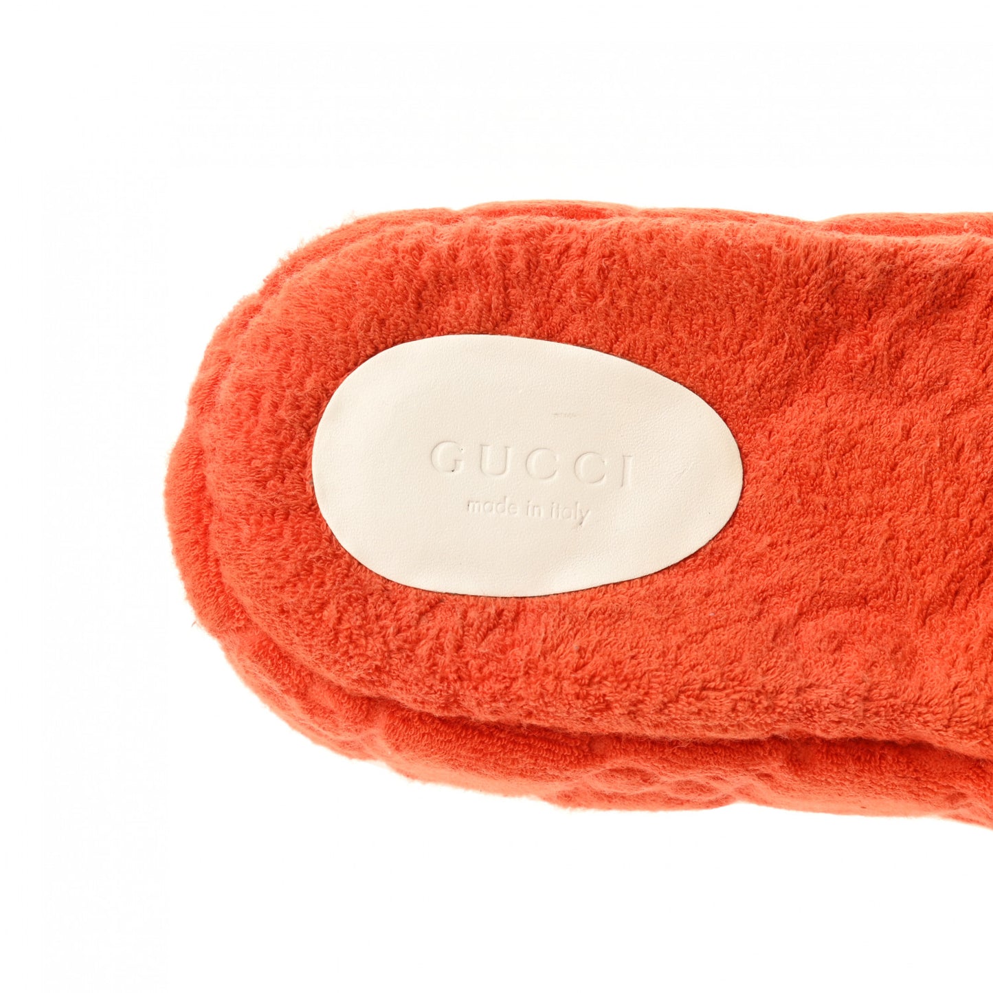 Terry Cloth GG Monogram Angelina Platform 55mm Slide Sandals 40 Deep Orange