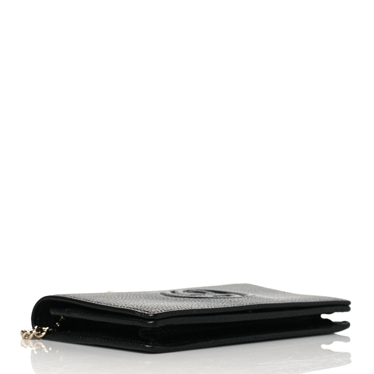 Gucci Pebbled Calfskin Soho Wallet on Chain Black 4 of 9
