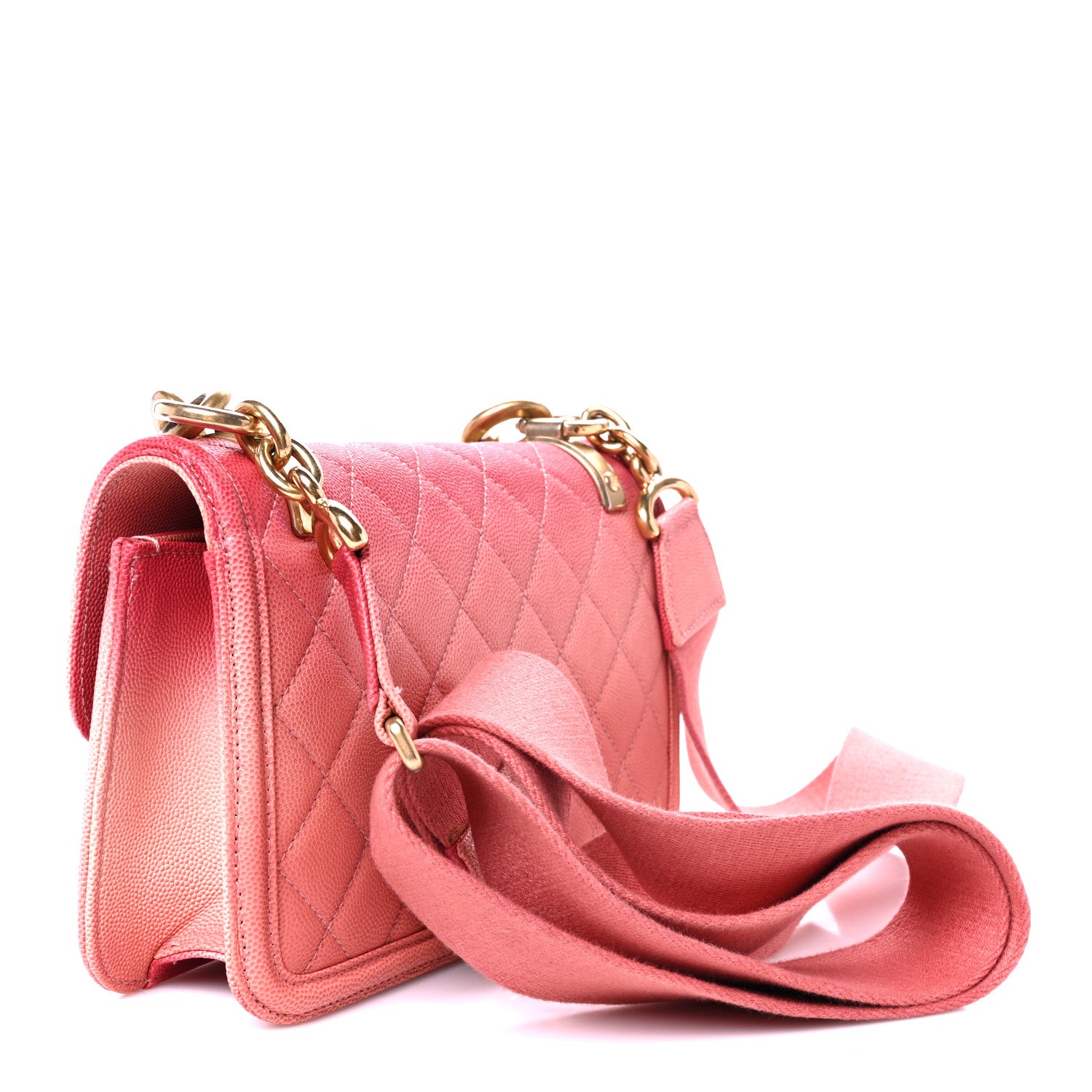 Chanel Caviar Quilted Small Sunset On The Sea Flap Coral 3 of 11