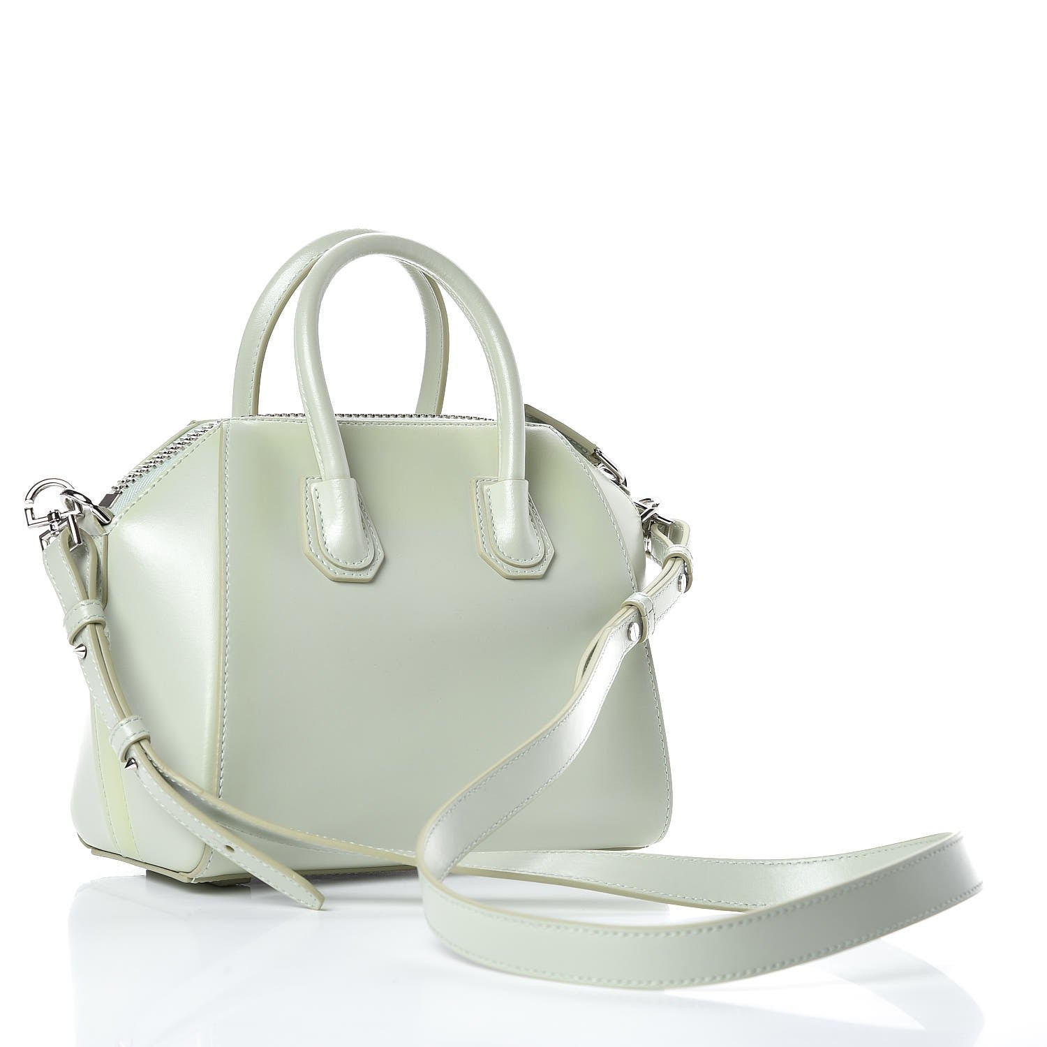 Givenchy Shiny Lord Calfskin Mini Antigona Aqua Green 4 of 11
