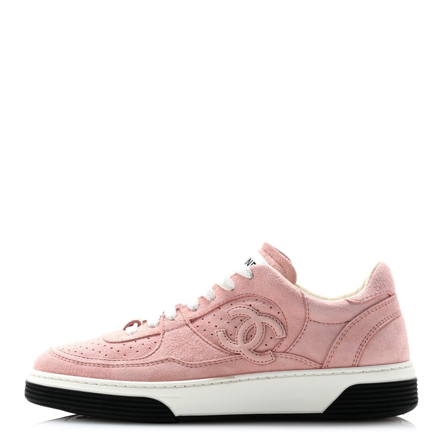 Chanel Suede Womens CC Sneakers 35 Pink 1 of 8