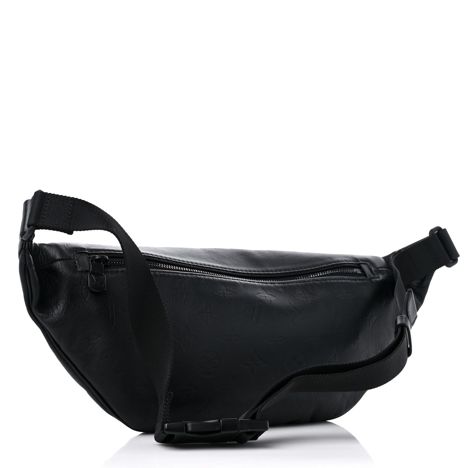 Louis Vuitton Calfskin Monogram Shadow Discovery Bumbag Black 3 of 9