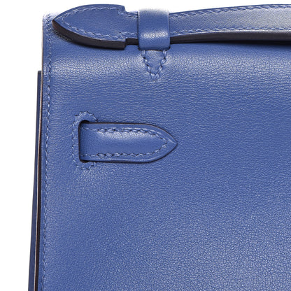 Hermes Swift Kelly Pochette Clutch Bleu Brighton 24 of 27