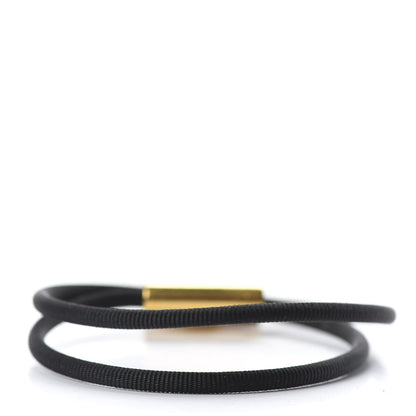 Hermes Double Wrap Cord Tournis Bracelet Black 3 of 6