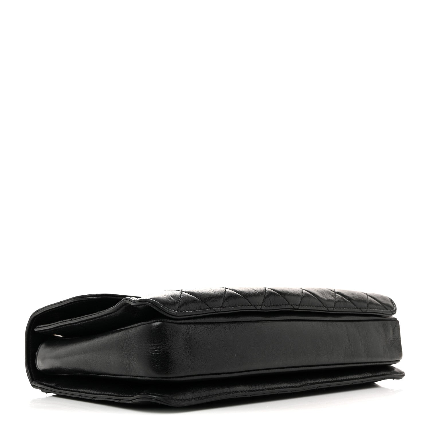Chanel Glazed Calfskin Quilted Large Perfect Edge Flap Black 4 of 14