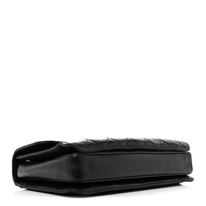 Chanel Glazed Calfskin Quilted Large Perfect Edge Flap Black 4 of 14