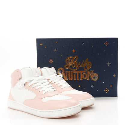 Louis Vuitton Calfskin Monogram Womens LV Stadium Mid Top Sneaker 42 Rose Clair Pink 11 of 11