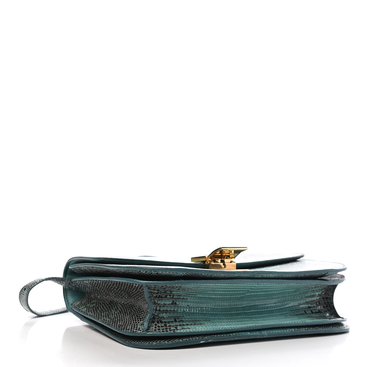 Lizard Medium Classic Box Flap Bag Antarctic