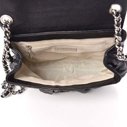 Chanel Washed Lambskin Quilted Medium Chain Around Messenger Black 5 of 10