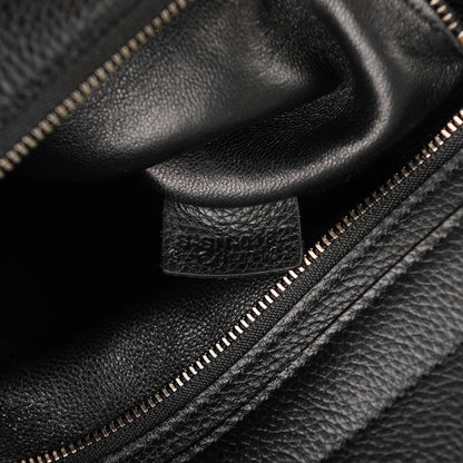 Celine Drummed Calfskin Suede Medium Trapeze Black 7 of 7