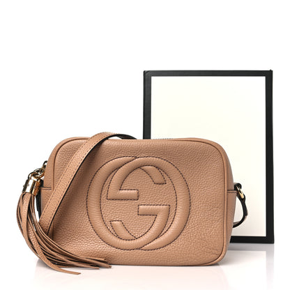 Gucci Pebbled Calfskin Small Soho Disco Bag Camelia 15 of 15
