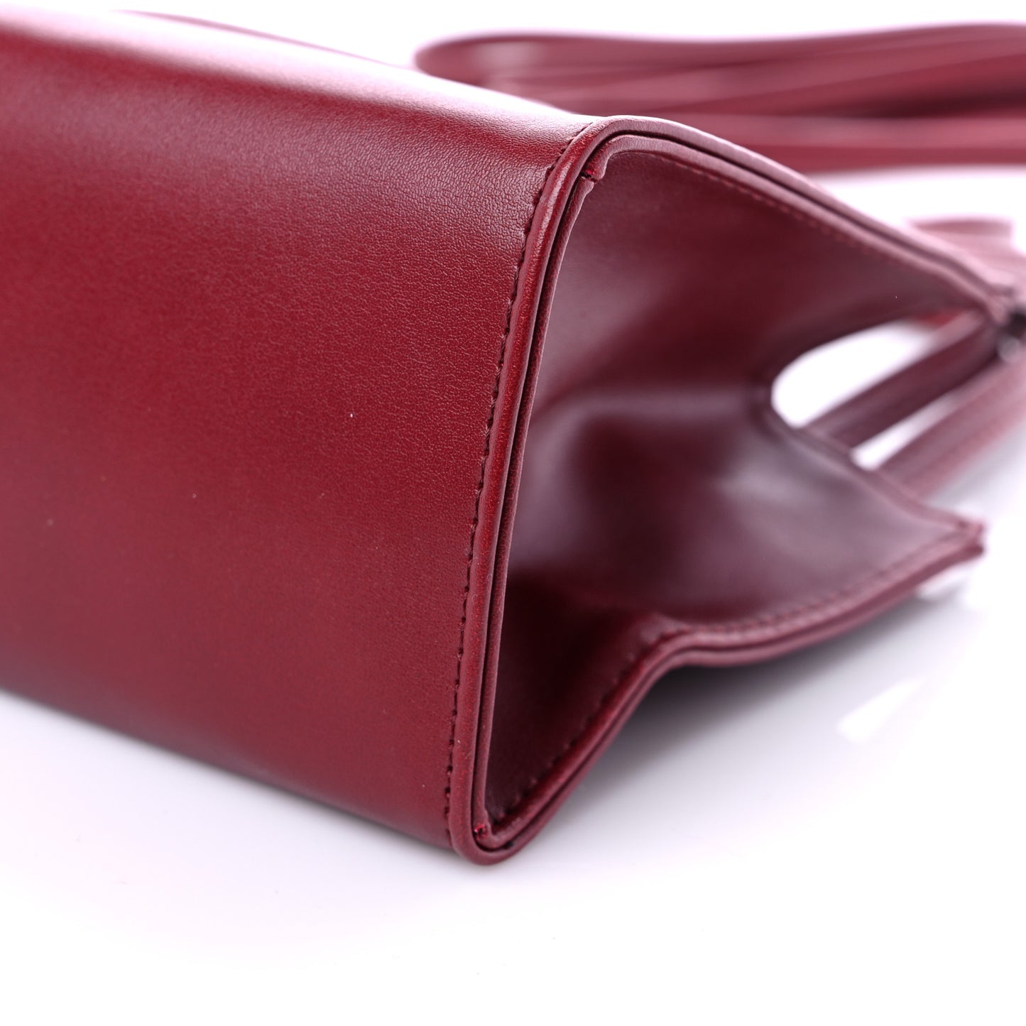 Vegan Leather Small Shopping Bag Oxblood