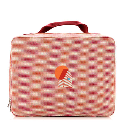 Hermes Cotton Les Cabanes Case Orange FRAMBOISE 1 of 6