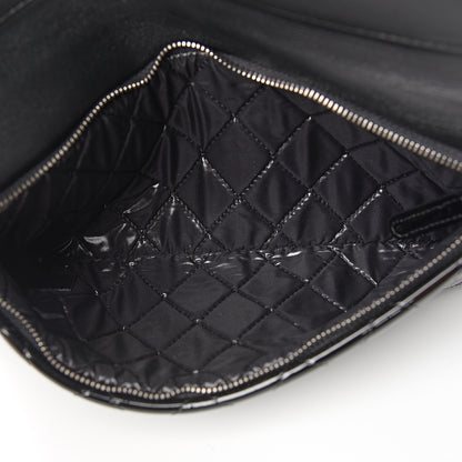 Chanel Patent Calfskin Quilted Beauty CC Clutch Black 5 of 8