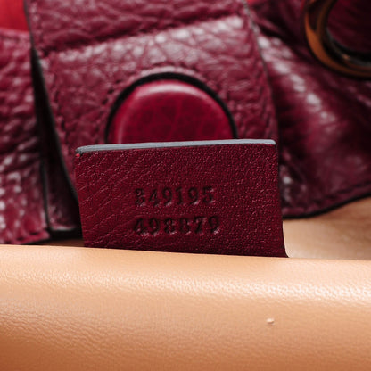Gucci Suede Bamboo Fringe Small Shopper Tote Claret 8 of 8