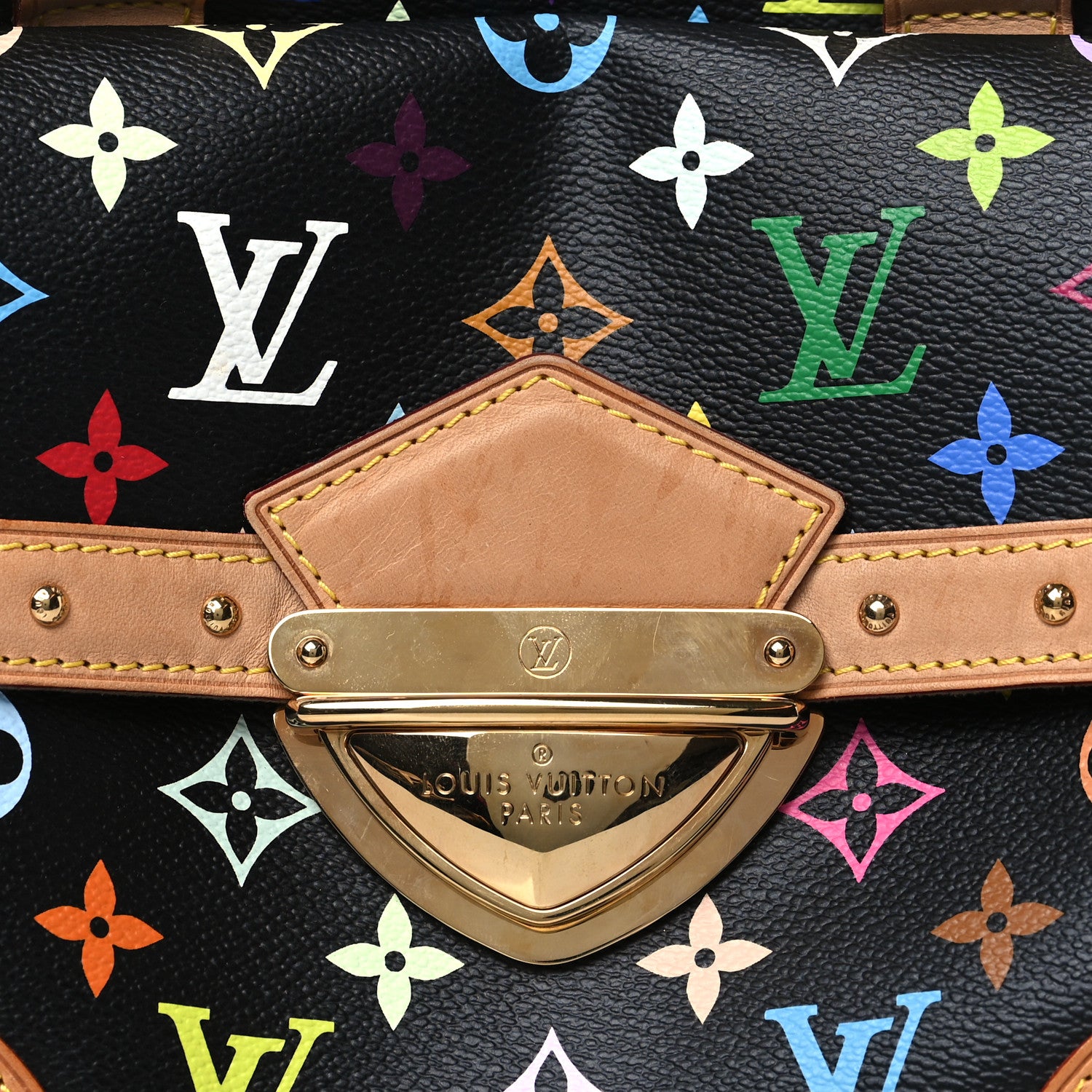 Louis Vuitton Monogram Multicolor Rita Black 7 of 10