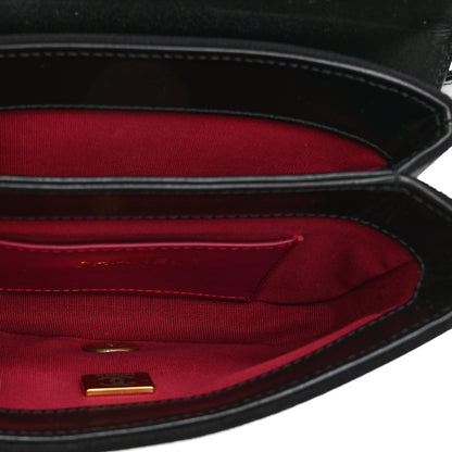 Chanel Shiny Calfskin Quilted Suede Goatskin Messenger Black 4 of 9