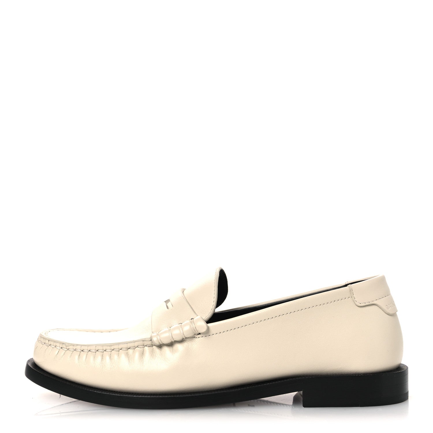 Saint Laurent Calfskin Penny Loafers 36 Pearl 1 of 13